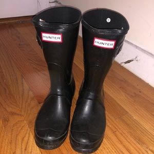 Hunter Black Glossy Rain Boots